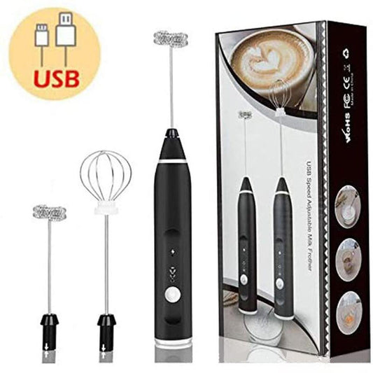 Electric Milk Frother Wand | Rechargeable 2-in-1 Coffee Mixer