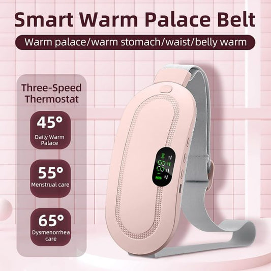 Period Pain Relief Belt | 3 Heat Levels & 4 Massage Modes