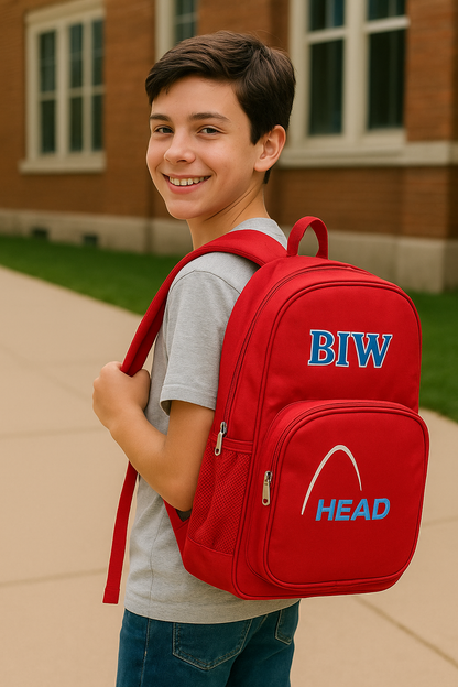 Premium Red School Backpack