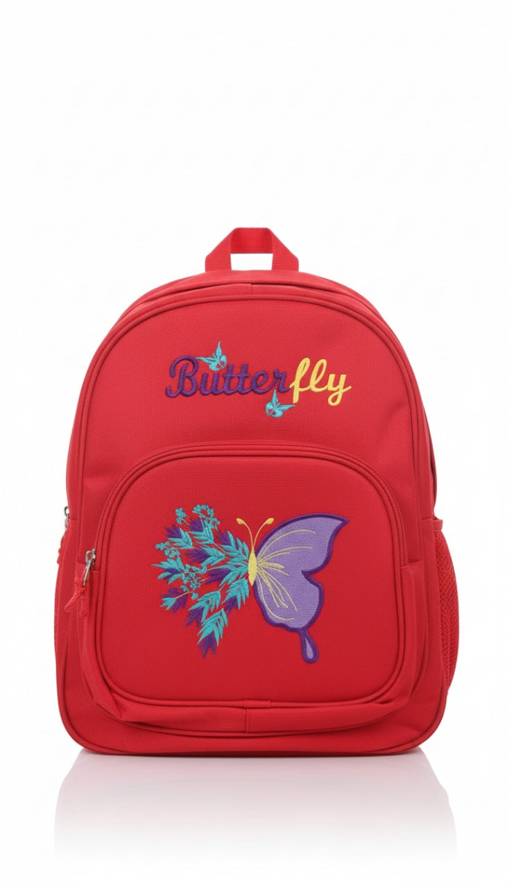 🦋 “Butterfly Kids Backpack – Red” 🎒