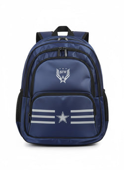 ⭐ “Navy Star Student Backpack – Multipocket School Bag” 🎒