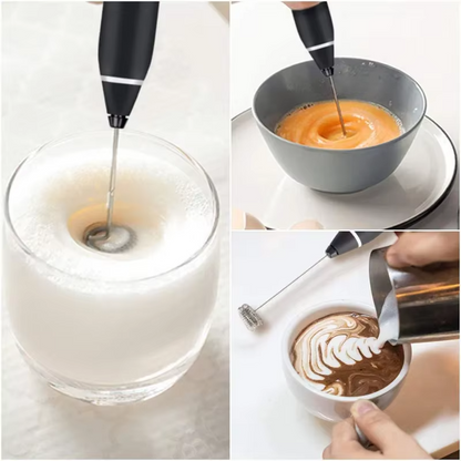 Electric Milk Frother Wand | Rechargeable 2-in-1 Coffee Mixer