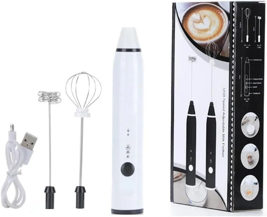 Electric Milk Frother Wand | Rechargeable 2-in-1 Coffee Mixer